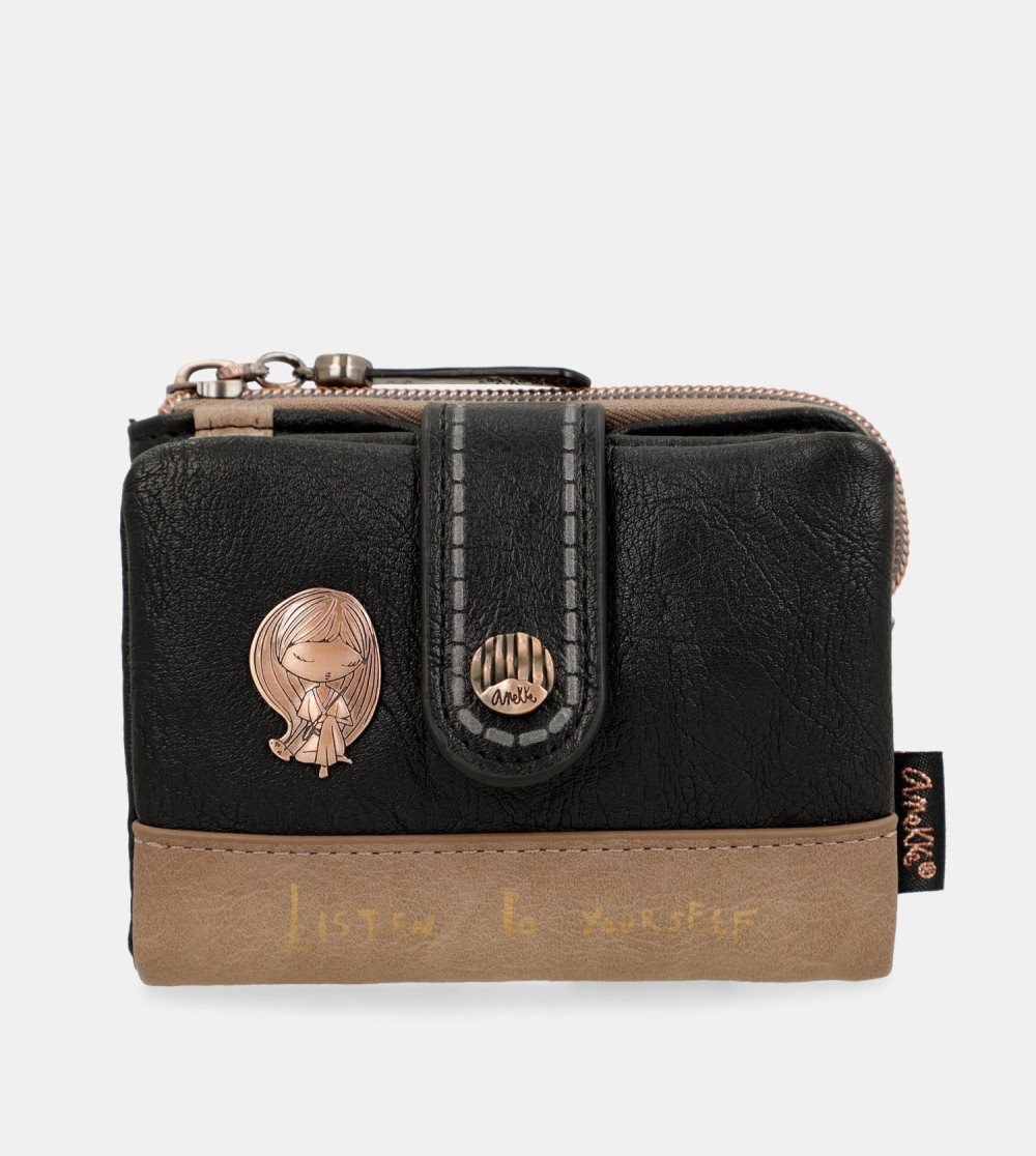 Portfele Anekke Shoen Brush Small Flexible Wallet Damskie | 817WDVCBH