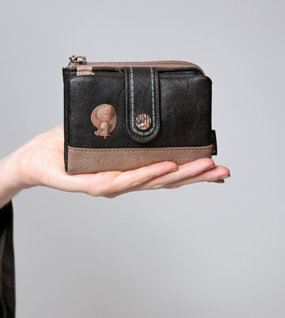 Portfele Anekke Shoen Brush Small Flexible Wallet Damskie | 817WDVCBH