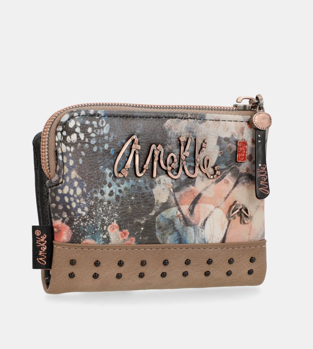 Portfele Anekke Shoen Brush Small Flexible Wallet Damskie | 817WDVCBH