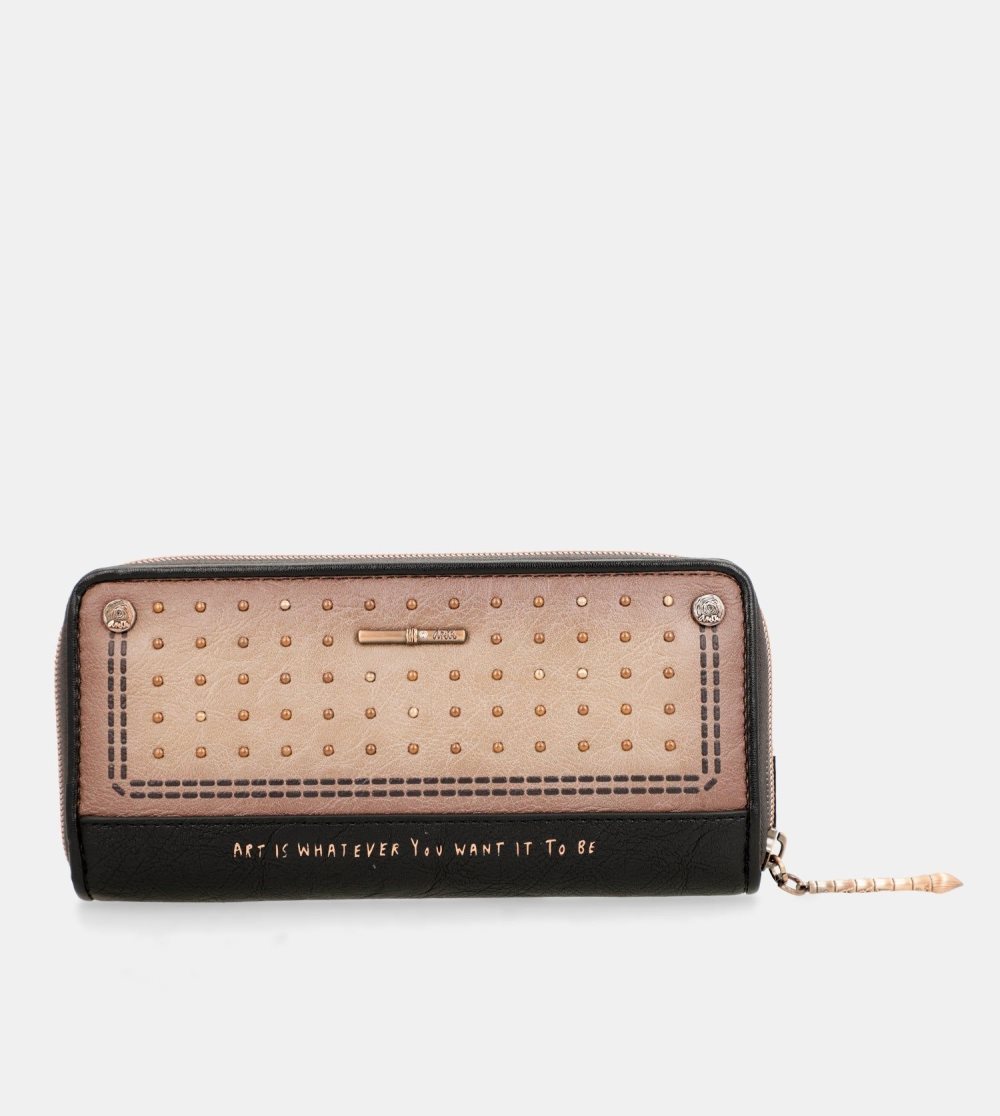 Portfele Anekke Shoen Large Black Rfid Wallet Damskie | 796LZPJGD