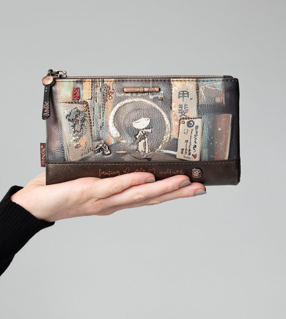 Portfele Anekke Shoen Large Flexible Rfid Wallet Damskie | 196BZRFVK