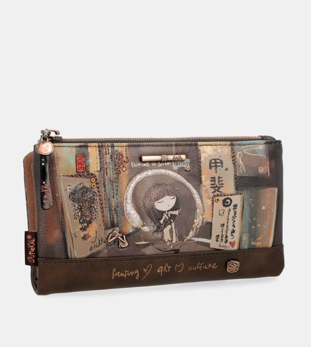 Portfele Anekke Shoen Large Flexible Rfid Wallet Damskie | 196BZRFVK