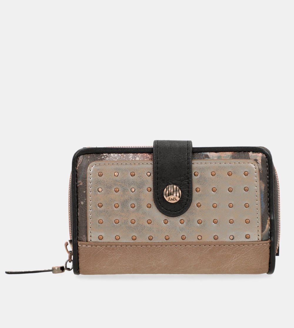 Portfele Anekke Shoen Medium Black Rfid Wallet Damskie | 851VRWFQT