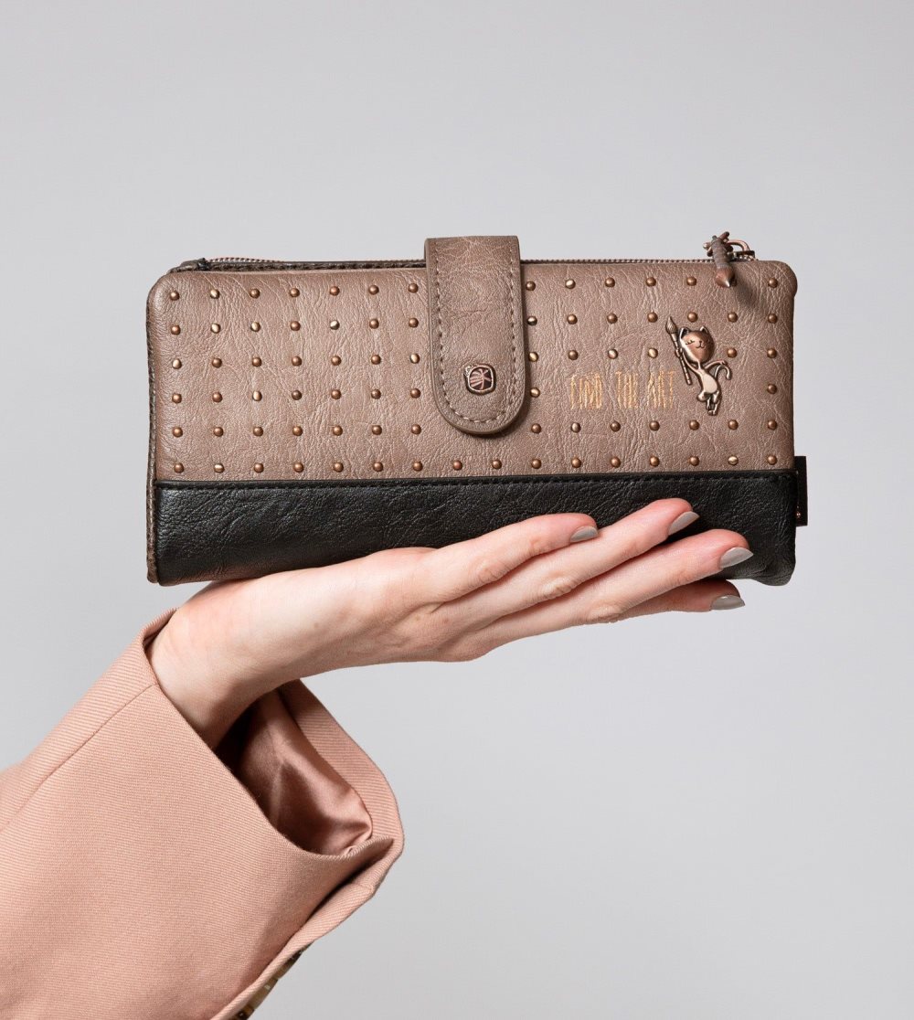 Portfele Anekke Shoen Shoen Large Black Flexible Rfid Wallet Damskie | 514IEUNXT