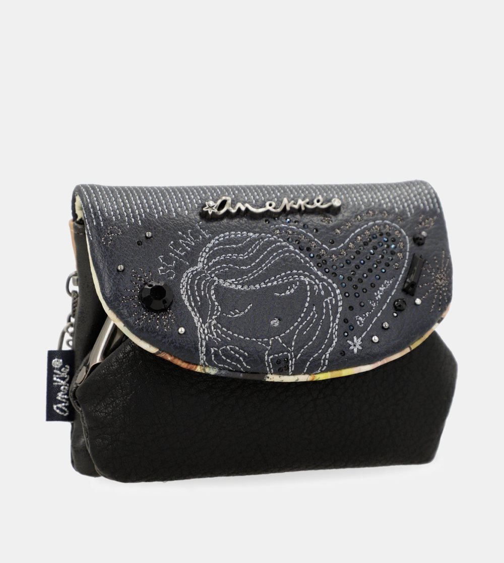 Portfele Anekke Studio Navy Blue Coin Purse With Flap Damskie | 706RJNZFQ
