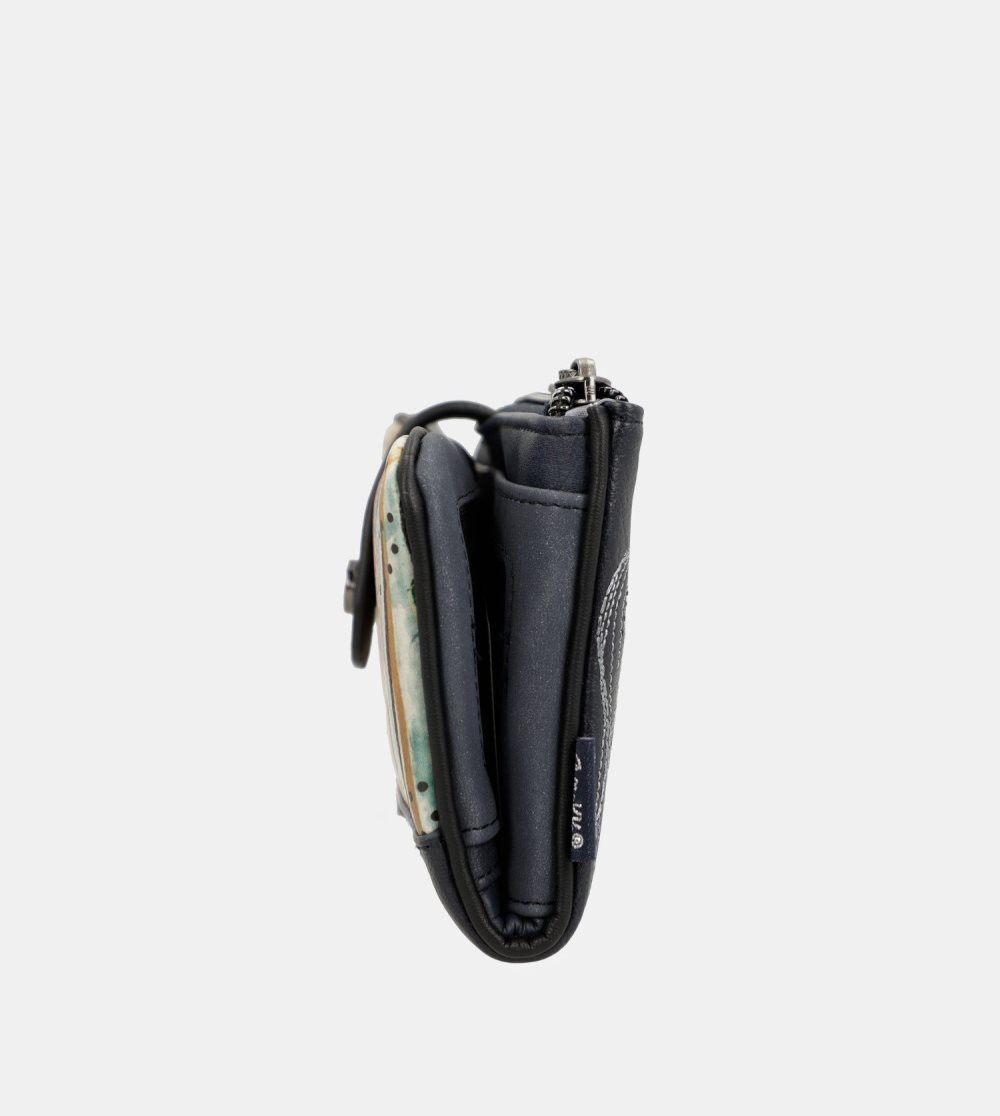 Portfele Anekke Studio Navy Blue Flexible Rfid Wallet Damskie | 169LFIEBR