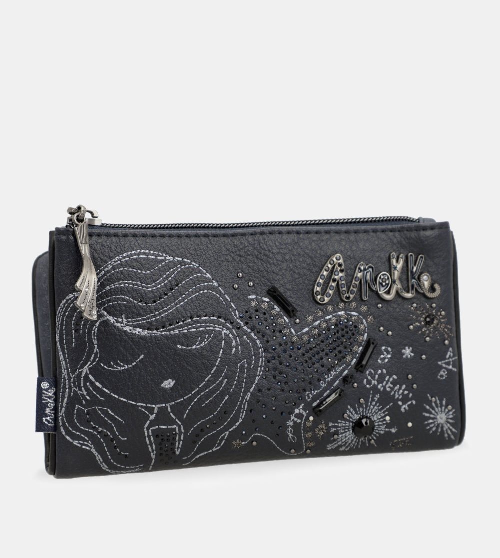 Portfele Anekke Studio Navy Blue Flexible Rfid Wallet Damskie | 169LFIEBR
