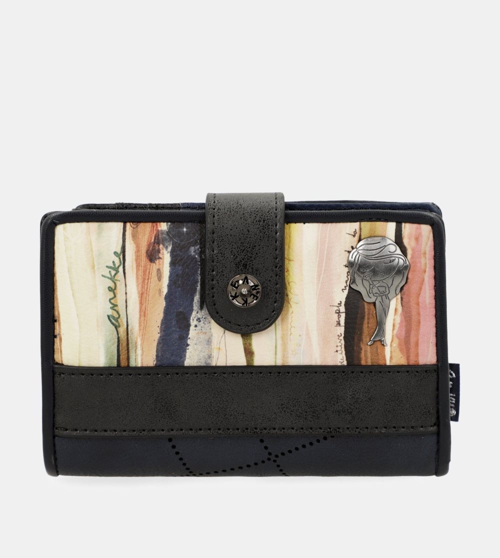 Portfele Anekke Studio Navy Blue Small Rfid Wallet Damskie | 576RBZONS