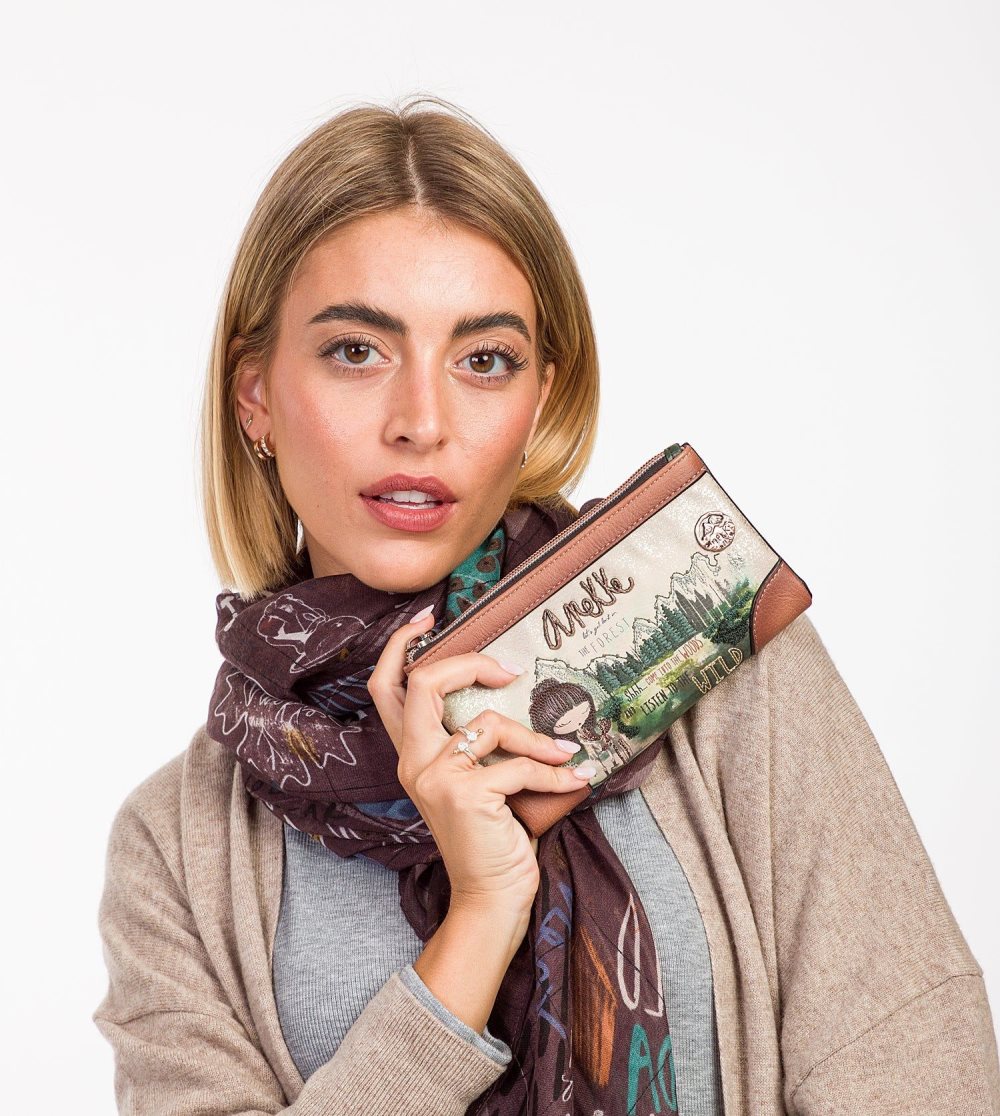 Portfele Anekke The Forest Large Flexible Material Wallet Damskie | 529THVFDK