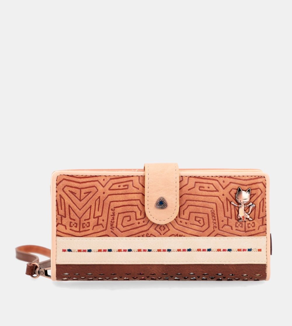 Portfele Anekke Tribe Large Brown Rfid Wallet Damskie | 953PJXQVW