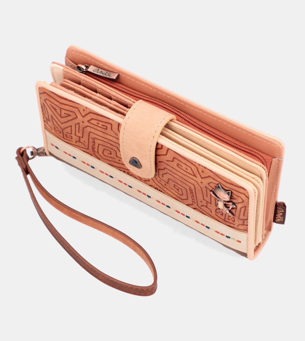Portfele Anekke Tribe Large Brown Rfid Wallet Damskie | 953PJXQVW