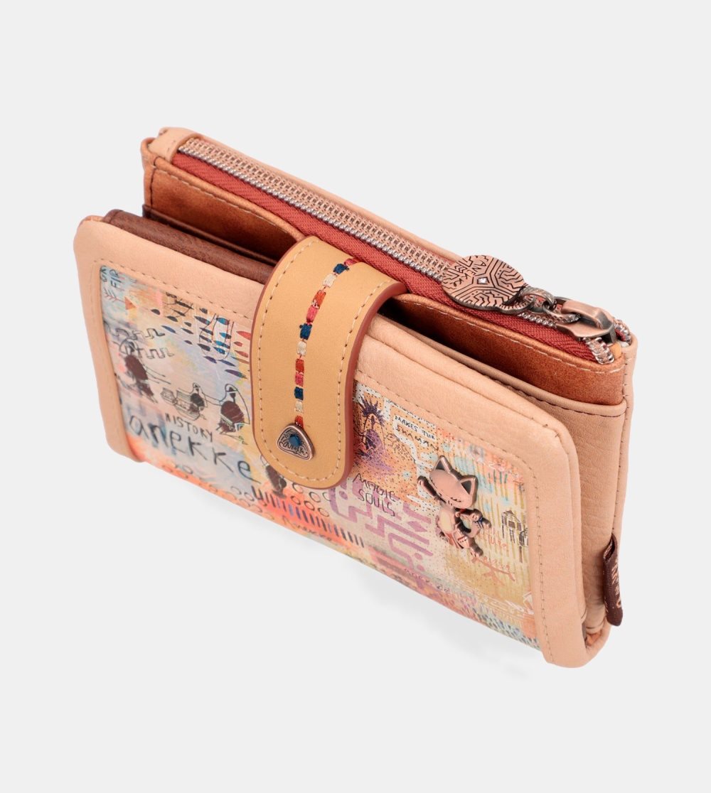 Portfele Anekke Tribe Medium Brown Rfid Wallet Damskie | 726EJCADP