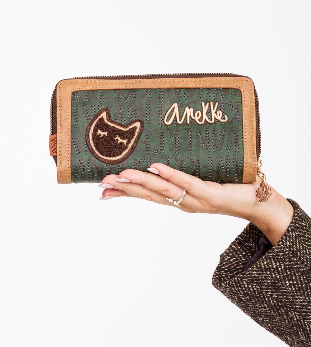 Portfele Anekke Urban Green Large Wallet Damskie | 923NHEKLR