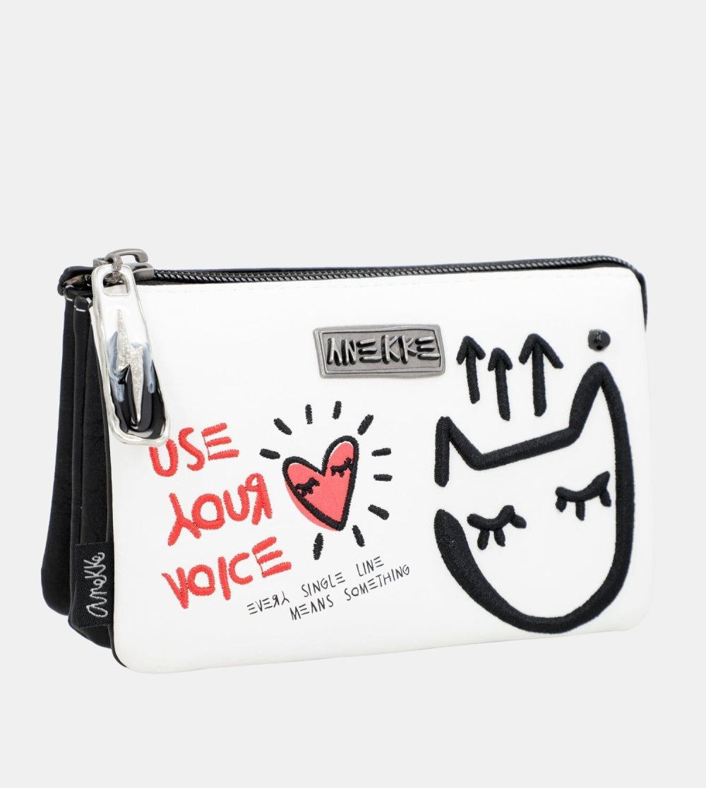 Portfele Anekke White Triple Compartment Purse Energy Damskie | 264QWLVMP