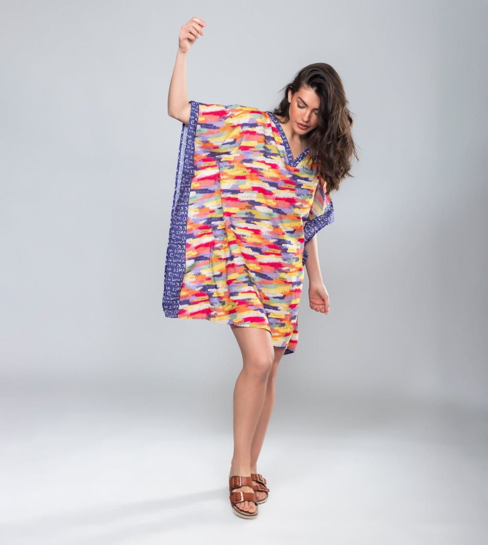 Sukienka Anekke Kene Print Kaftan Damskie | 617KDTABO