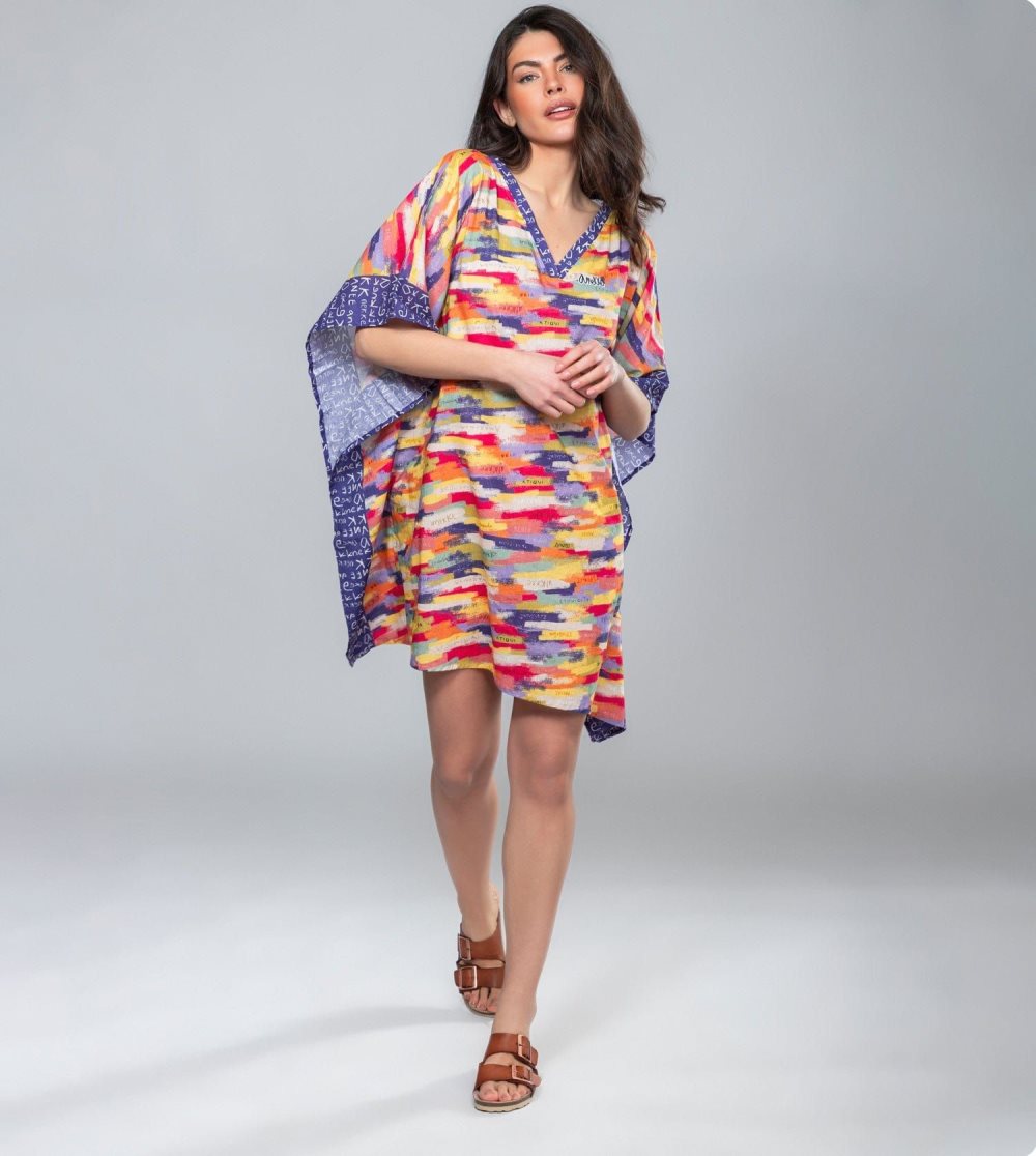 Sukienka Anekke Kene Print Kaftan Damskie | 617KDTABO