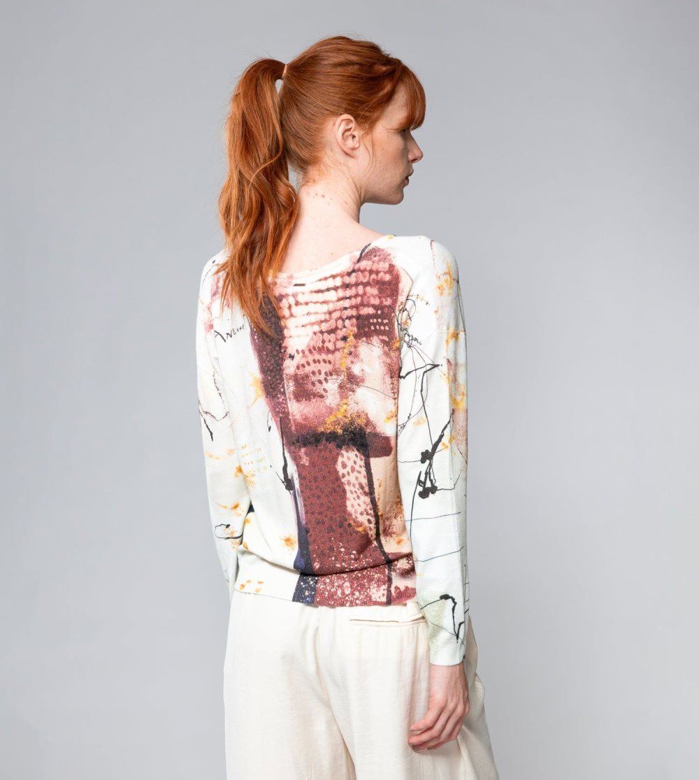 Swetry Anekke Brush Patterned Sweater Damskie | 643UCZDHN