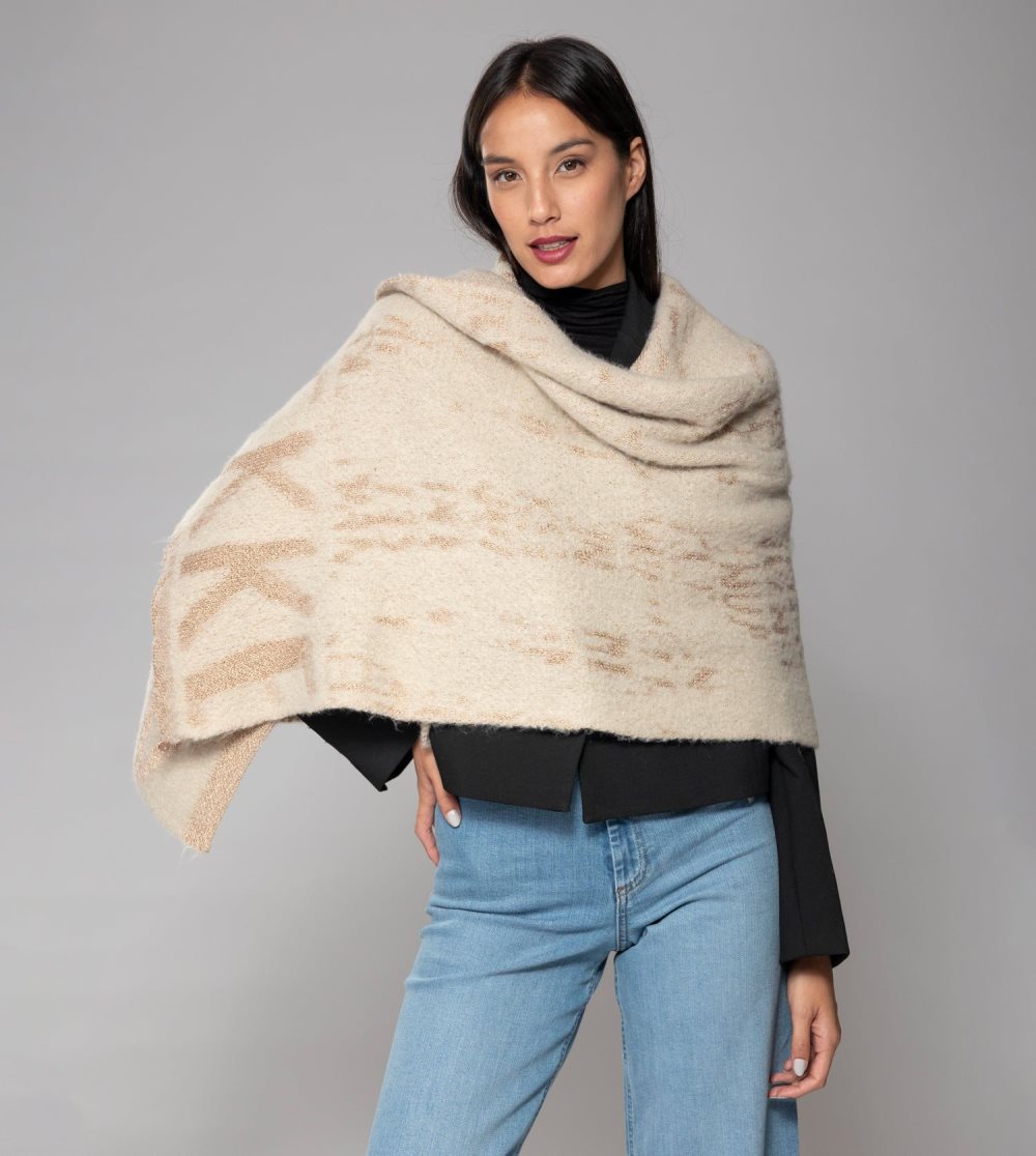 Szalik Anekke Beige Logomania Scarf. Damskie | 685JVGWUS
