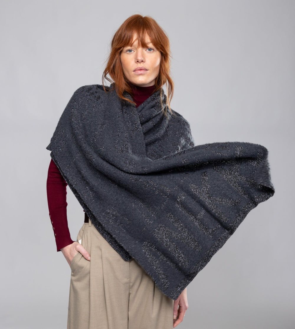 Szalik Anekke Black Logomania Scarf. Damskie | 296YGVHXB
