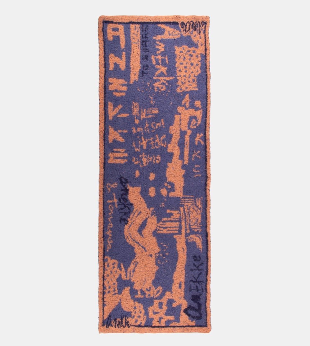 Szalik Anekke Blue And Terracotta Contemporary Scarf. Damskie | 371KLFZYC