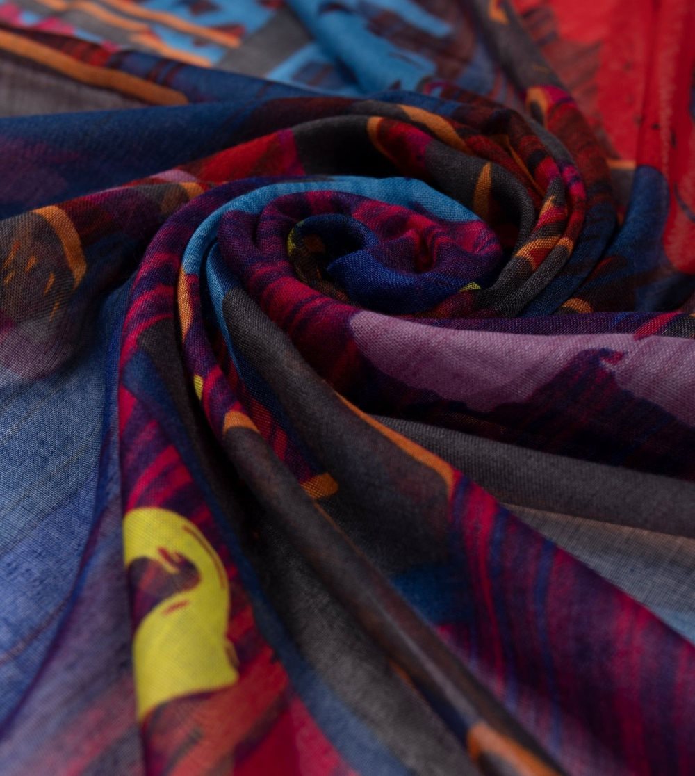 Szalik Anekke Contemporary Blue Scarf Damskie | 236HCPKUW