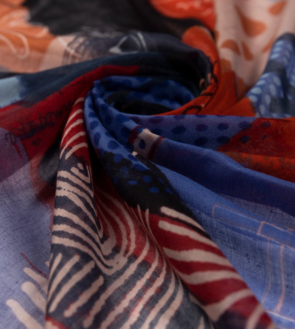 Szalik Anekke Kyomu Blue Scarf Damskie | 682KPBAXI