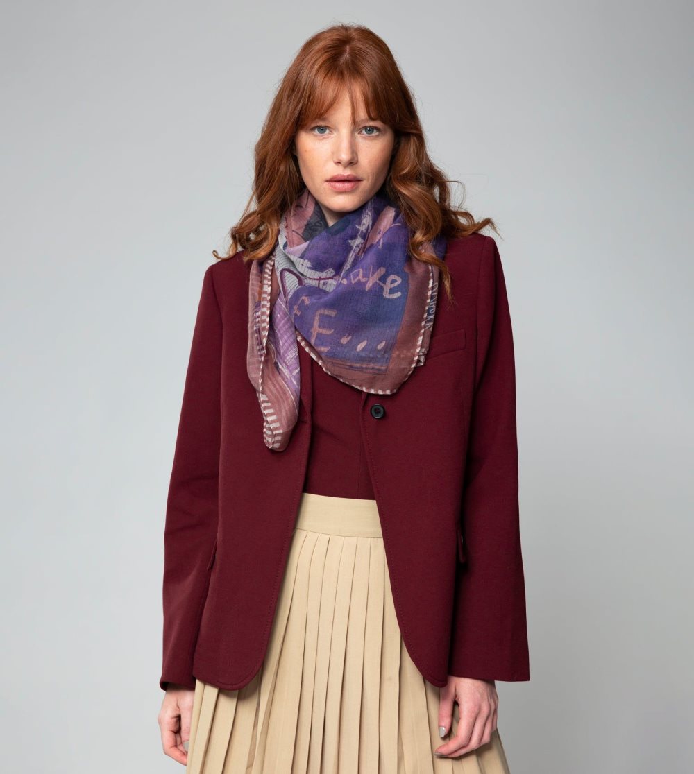 Szalik Anekke Kyomu Violet Scarf Damskie | 054JLTYZV