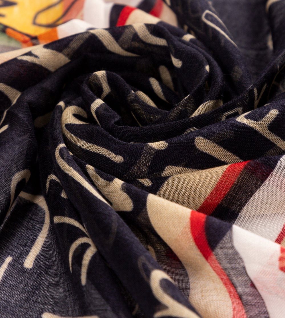 Szalik Anekke Magic Souls Navy Print Scarf Damskie | 268WLZDJY