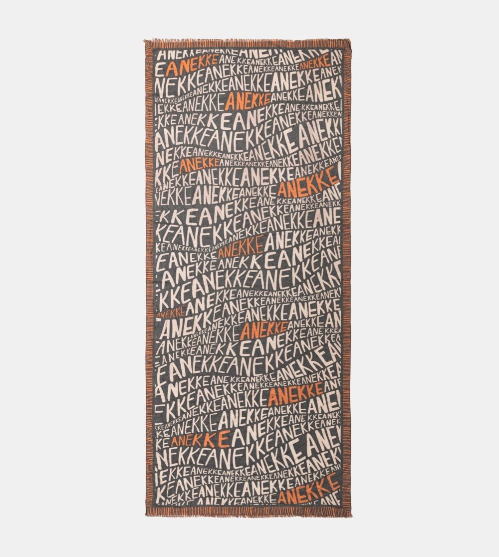 Szalik Anekke Pashmina Logo Brown Damskie | 034KVSFLG