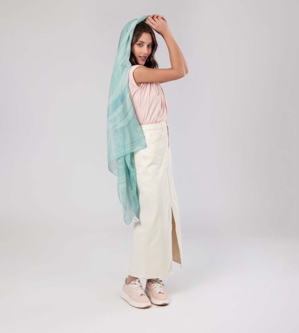 Szalik Anekke Peace & Love Green Scarf Damskie | 087JDXPFG
