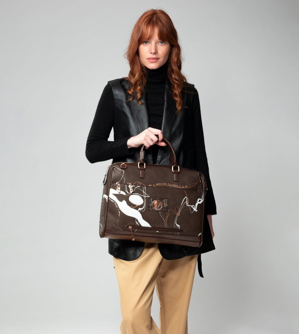 Torby Na Dokumenty Anekke Brown Briefcase Nature Shodo Damskie | 862GSOPTD