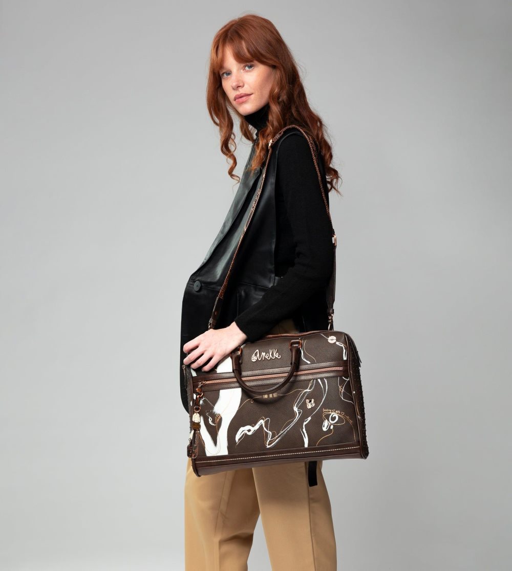 Torby Na Dokumenty Anekke Brown Briefcase Nature Shodo Damskie | 862GSOPTD