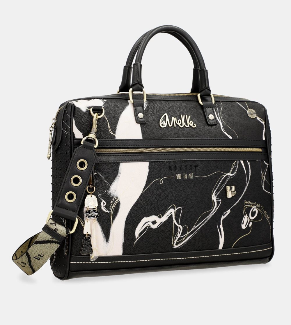 Torby Na Dokumenty Anekke Document Holder Black Nature Shodo Damskie | 412JFULOY