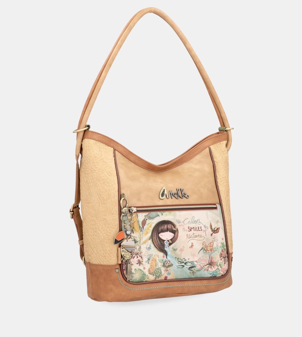 Torby Przez Ramię Anekke Amazonia Convertible Crossbody Bag With Backpack Damskie | 891AWOYCP