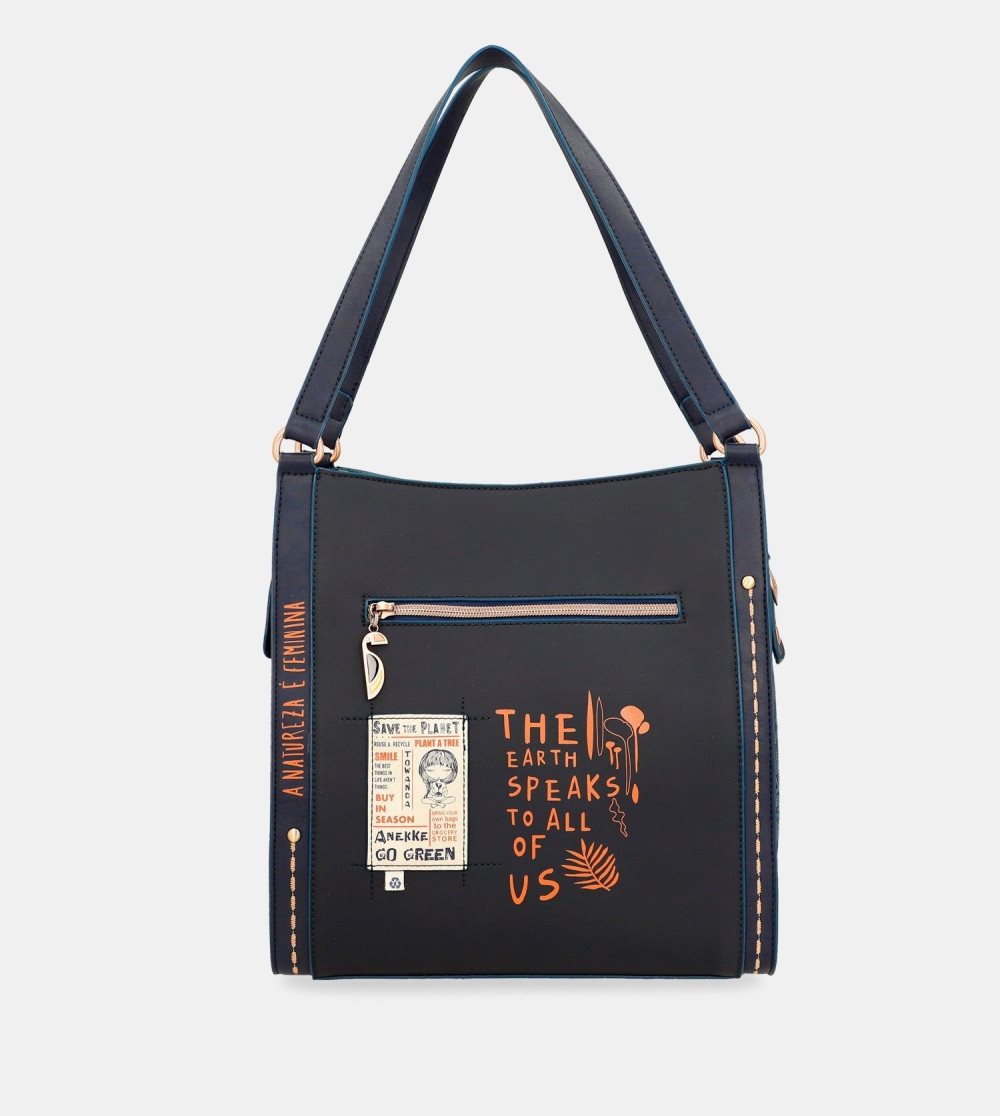 Torby Przez Ramię Anekke Nature Pachamama Navy Blue Crossbody Bag Damskie | 604OVNYIZ