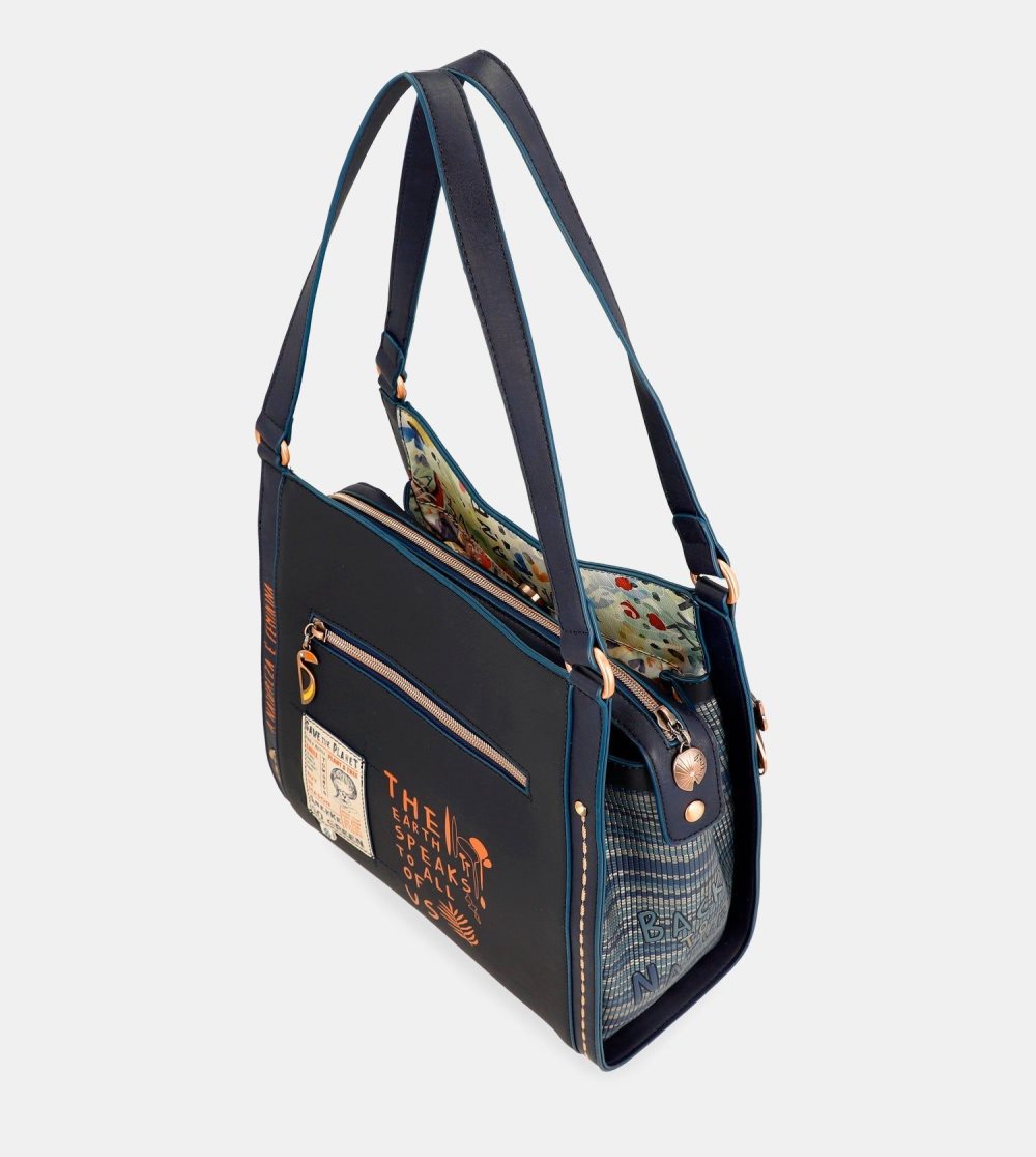 Torby Przez Ramię Anekke Nature Pachamama Navy Blue Crossbody Bag Damskie | 604OVNYIZ