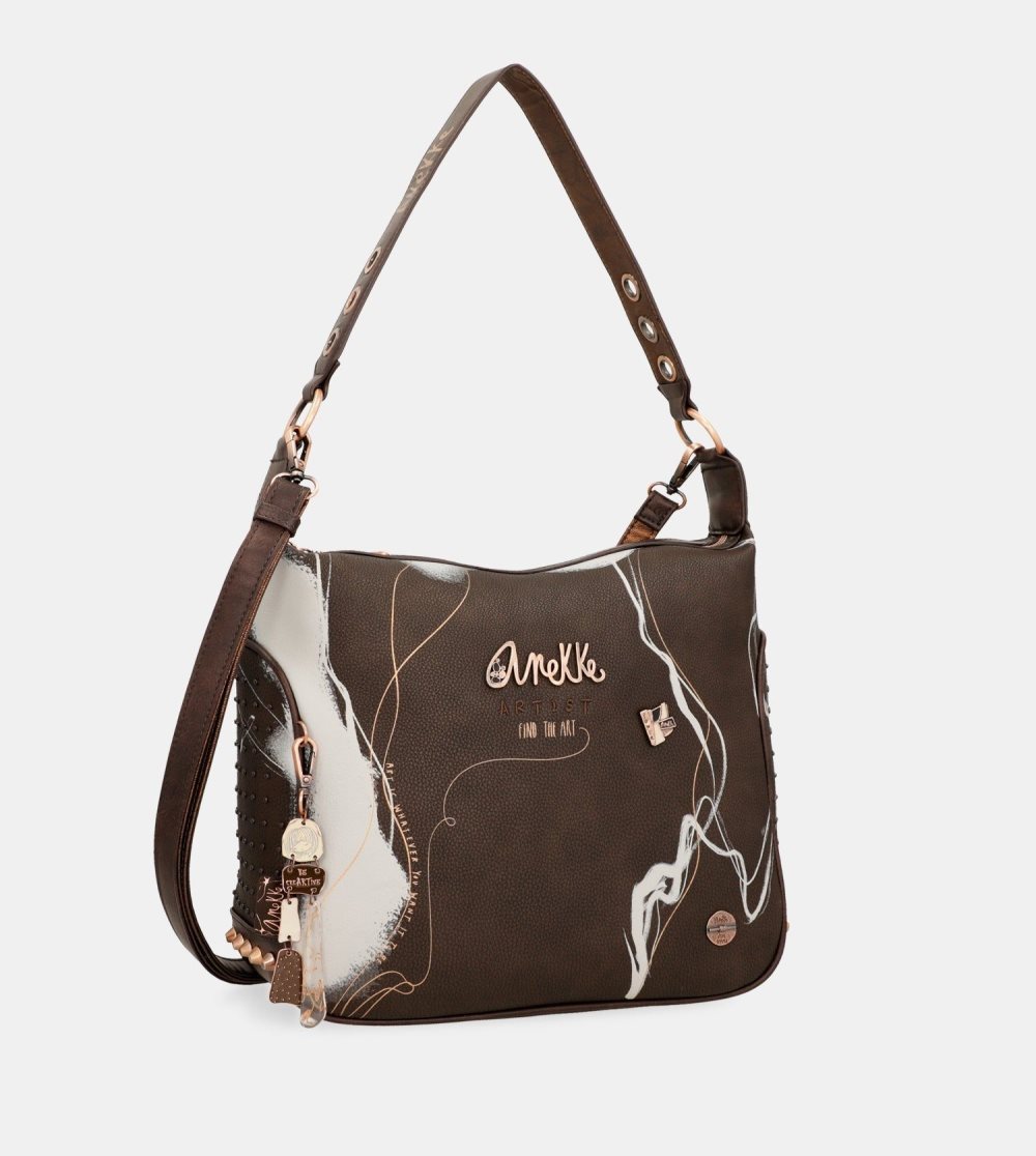 Torby Przez Ramię Anekke Nature Shodo Brown Shoulder Bag Damskie | 425MLXANK
