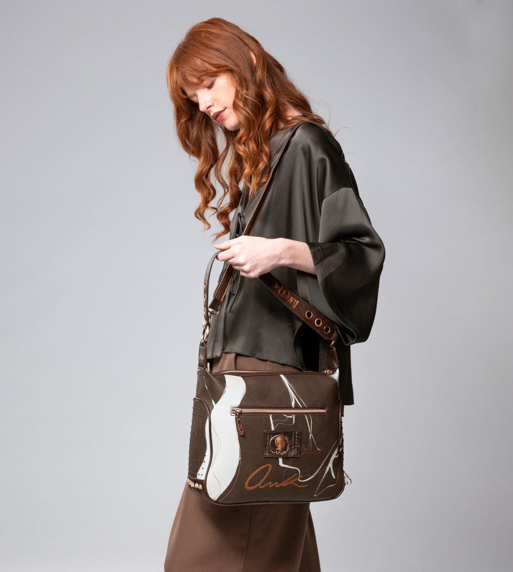 Torby Przez Ramię Anekke Nature Shodo Brown Shoulder Bag Damskie | 425MLXANK