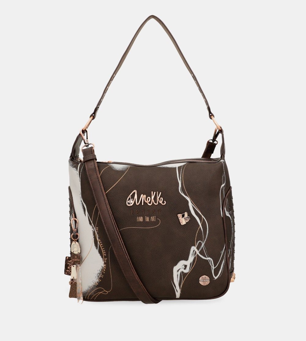 Torby Przez Ramię Anekke Nature Shodo Brown Shoulder Bag Damskie | 425MLXANK