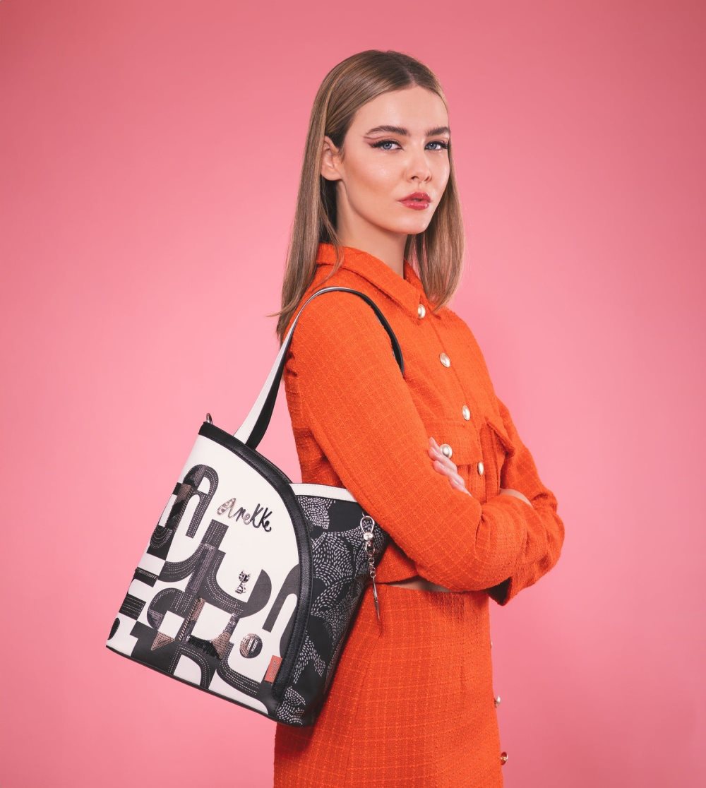 Torby Przez Ramię Anekke Nature Sixties Tote With Shoulder Strap Damskie | 348TPXGWJ
