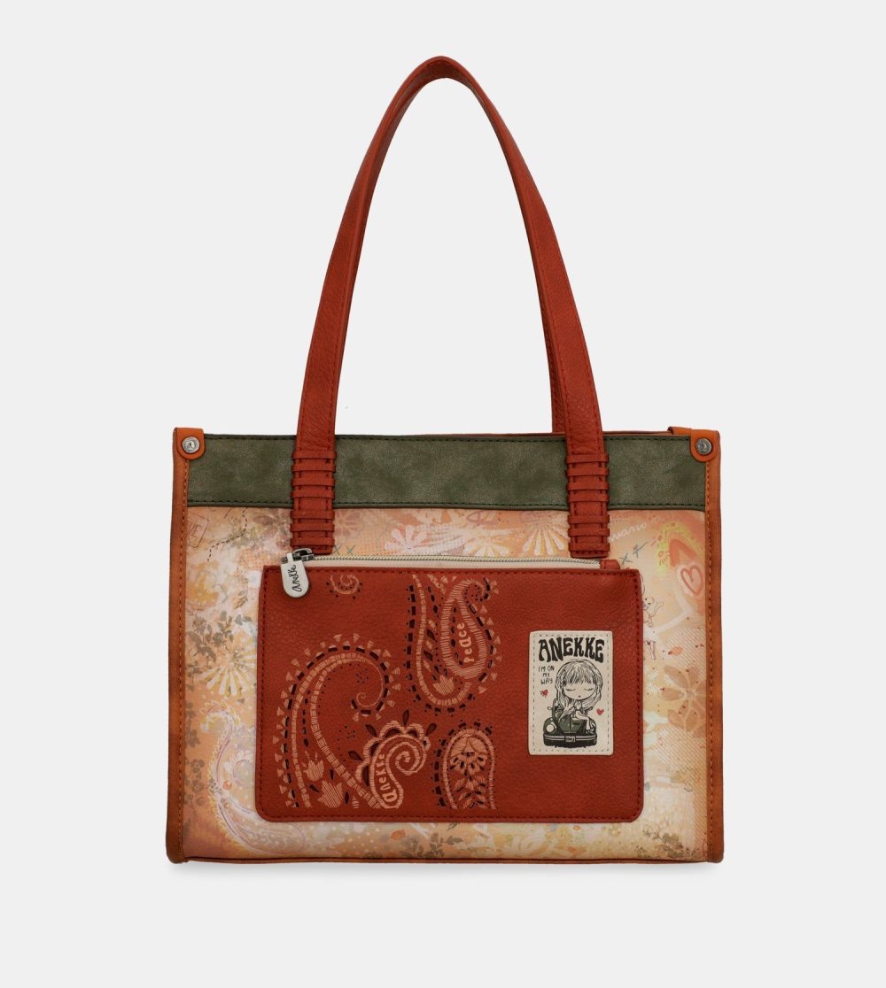Torby Przez Ramię Anekke Peace & Love Camel Tote Damskie | 498FEOSNW
