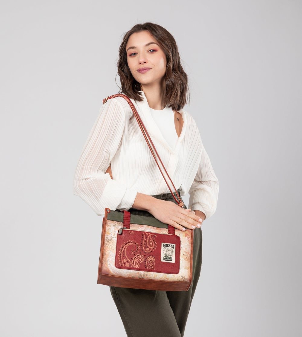 Torby Przez Ramię Anekke Peace & Love Camel Tote Damskie | 498FEOSNW