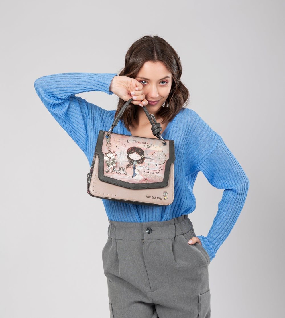 Torby Przez Ramię Anekke Peace & Love Pink Flap Bag Damskie | 541GROISZ