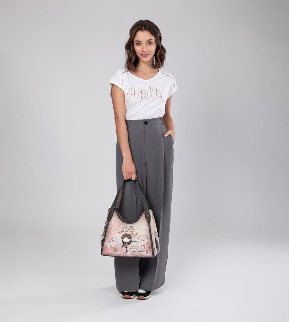 Torby Przez Ramię Anekke Peace & Love Pink Shoulder Bag Damskie | 597JYCFEU