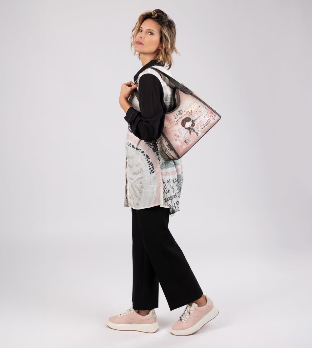 Torby Przez Ramię Anekke Peace & Love Pink Shoulder Bag Damskie | 597JYCFEU