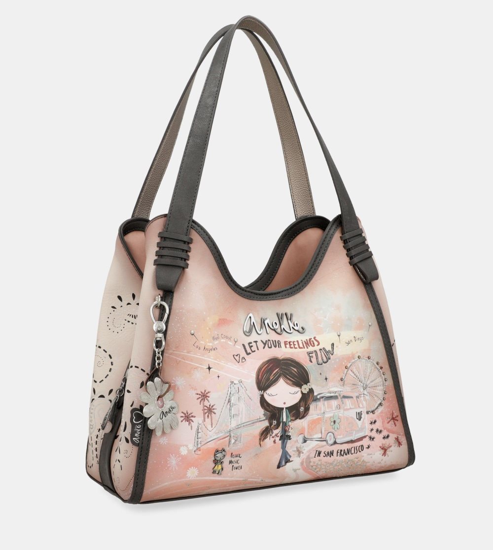 Torby Przez Ramię Anekke Peace & Love Pink Shoulder Bag Damskie | 597JYCFEU