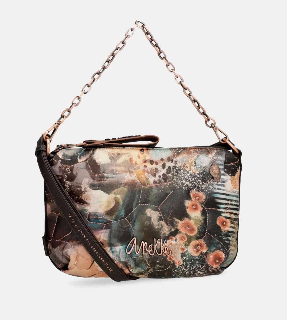 Torby Przez Ramię Anekke Shoen Padded Shoulder Bag With Metallic Handle Damskie | 395PFULOC