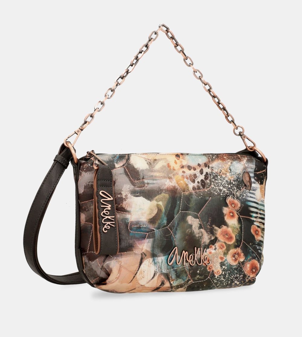 Torby Przez Ramię Anekke Shoen Padded Shoulder Bag With Metallic Handle Damskie | 395PFULOC