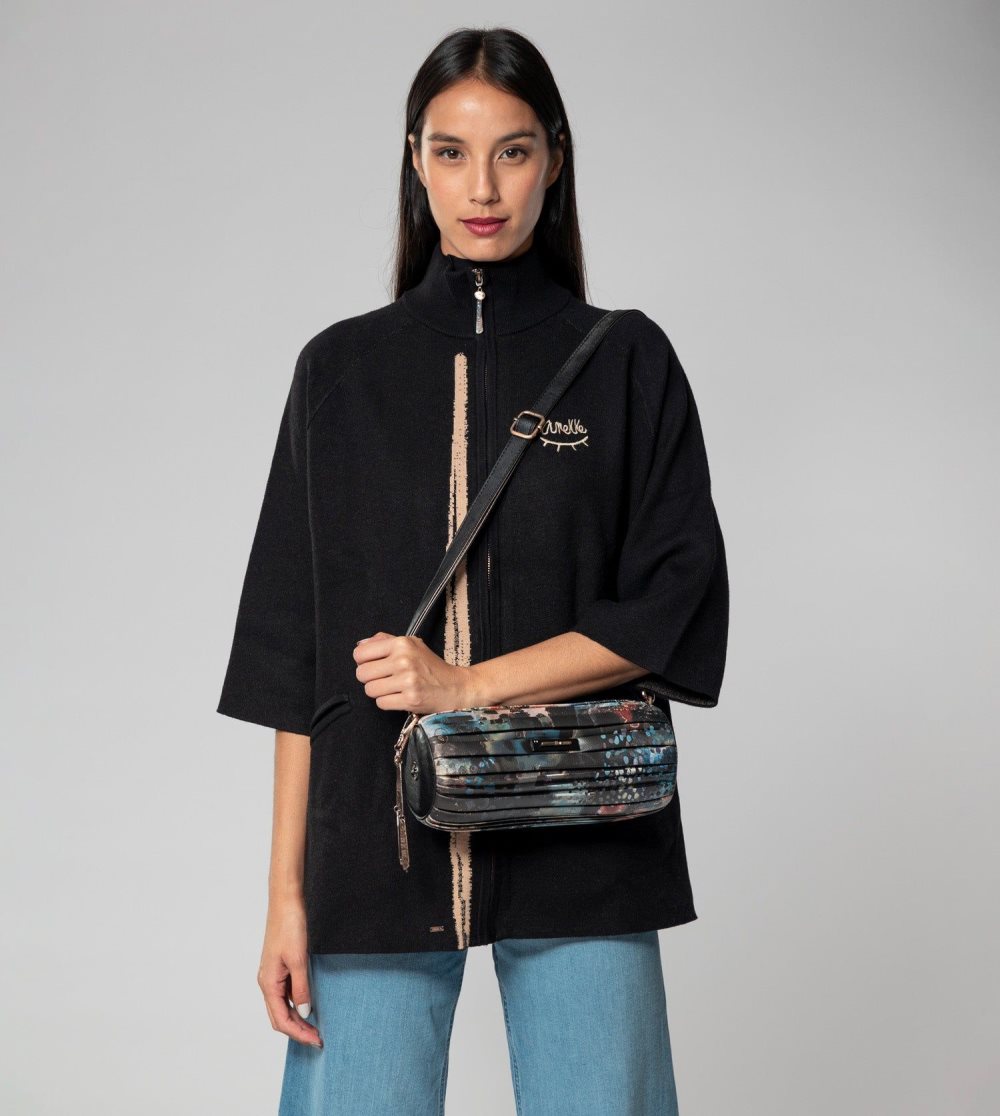 Torby Przez Ramię Anekke Shoen Palette Pleated Cylindrical Bag Damskie | 067DZTAGC