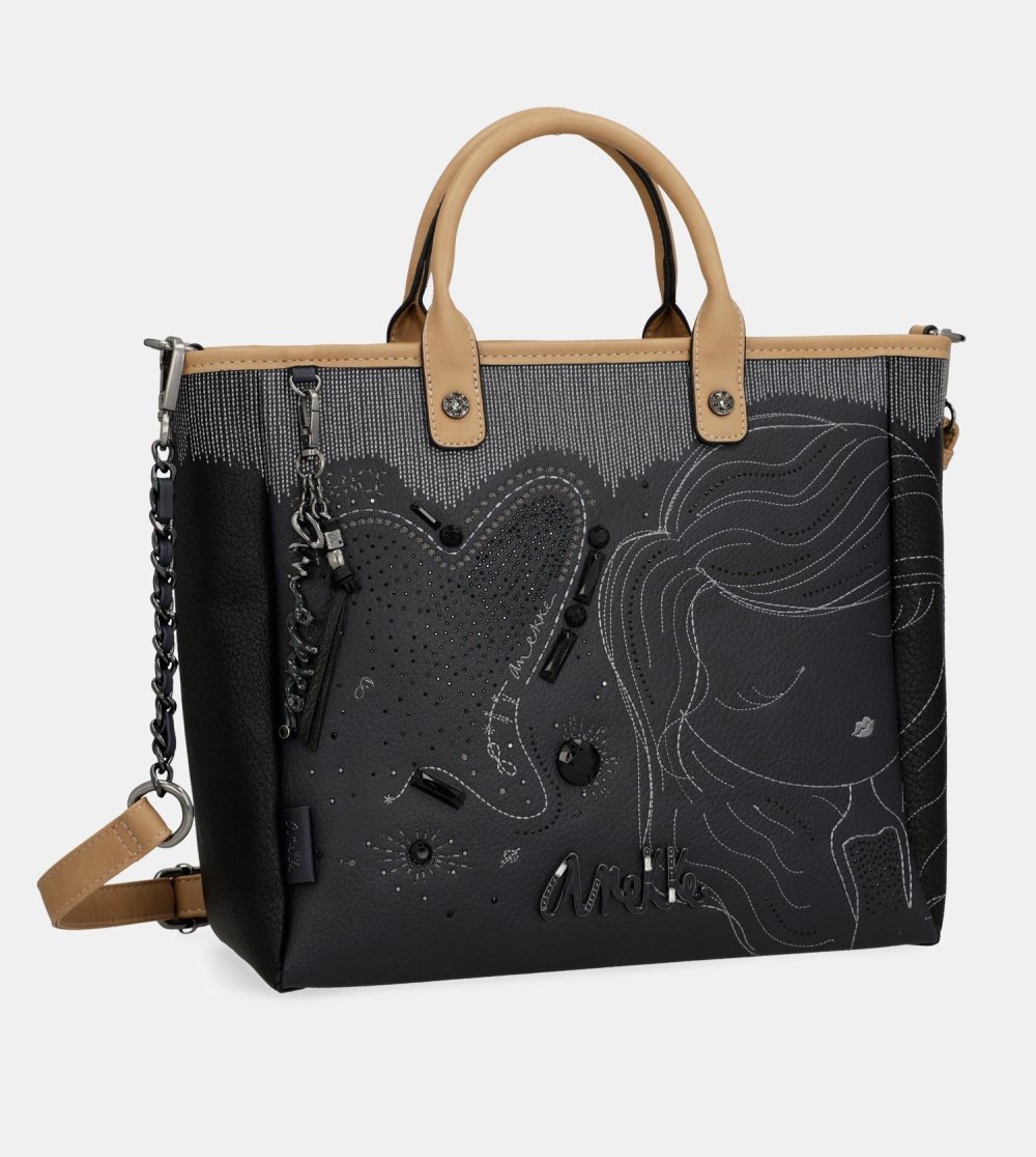 Torby Przez Ramię Anekke Studio Navy Blue Tote Damskie | 492ERLMAF